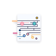 Sticker -  Notes Produce D linear3 pixel line width vector 