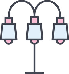 Poster - Lamp with stand Vector Icon