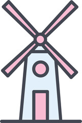 Canvas Print - Windmill Vector Icon