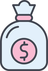 Sticker - Money Bag Vector Icon