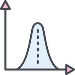 Sticker - Histogram Vector Icon