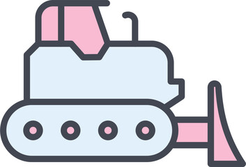 Wall Mural - Bulldozer Vector Icon