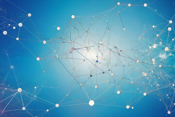 Wall Mural - connected polygons plexus geometric background