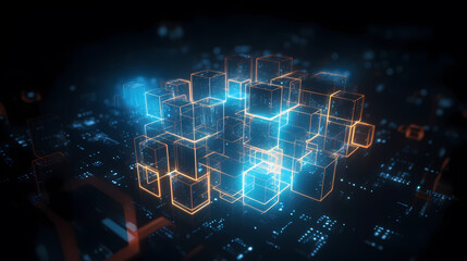 Infographics on big data array and future background