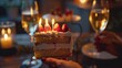 legant Birthday Celebration with Gourmet Cake and Wine