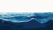 Dark blue ocean surface seen from underwater Flat vector