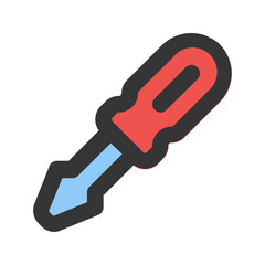 screwdriver line color icon