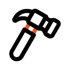 Sticker - hammer outline color icon