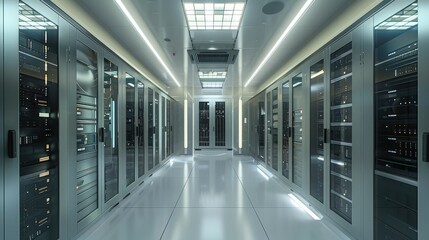 Aufkleber - Design a server room. Generative AI.