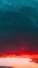 Wall Mural - Morning Sunrise. Sunlight Shining Through Clouds. Cumulus Sky Time-lapse 4k. Clouds Move Quickly Across The Sky. Flight Of Fancy. Sunrays, Sunray, Ray, Dramatic Sky. Sunrise Sky Natural Background