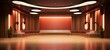 © Nasir - three-dimensional color background for wooden TV studio 3d rendering