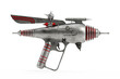 Retro ray gun isolated on white background. 3D illustration