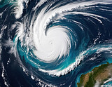 Fototapeta  - Tropical Cyclone: A Bird's Eye View from Space