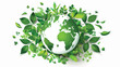 World environment day and earth day with green earth
