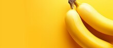   Close-up of yellow background with sharp focus on bananas and blurred background