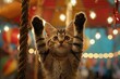 a cat circus poster, ultra cute