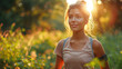 © Emiliia - Woman Walking Through Lush Green Field