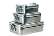 Stainless Steel Lunch Box Set On Transparent Background.