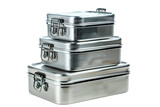 Fototapeta  - Stainless Steel Lunch Box Set On Transparent Background.