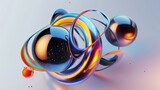 Abstract 3d for computer game design. Isolated object. Vector design template