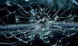 Broken car windshield, broken glass. The concept of the consequences of an accident