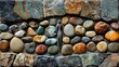 Assortment of colorful polished stones