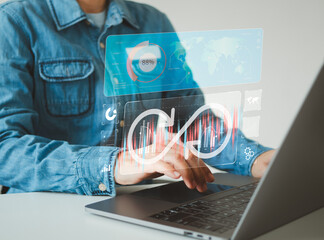 devops software development concept. it operations, high software quality and software development. 