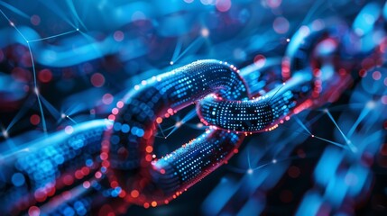 A close-up view illustrates the secure transmission of encrypted data, showcasing robust cyber security protocols.