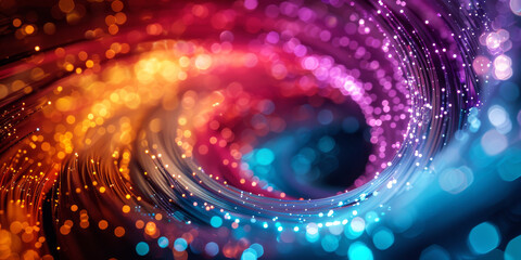 Wall Mural - Abstract Swirling Nebula Lights Dazzling Pink Blue Tones Wallpaper Background Art