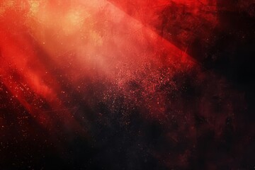 Wall Mural - Abstract red and black gradient background with grainy noise, light spot and glow, digital art