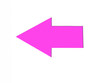 Pink arrow left with shadow