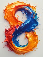 Canvas Print - colorful paint splashes