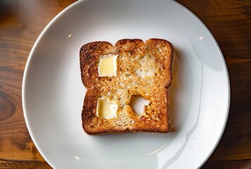 Wall Mural - a slice of toast with butter on it