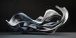 Abstract kinetic sculpture in motion, capturing the essence of movement and energy to complement the product presentation