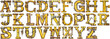 lettering alphabet steampunk rust metal 