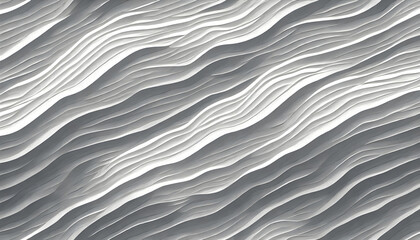 Wall Mural - White seamless wave texture pattern background. Generative AI.