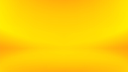 Wall Mural - Yellow Gradient Studio Background with Orange Shadow. Vector Illustration