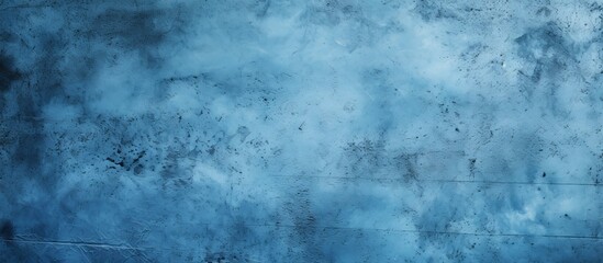 Poster - An upclose view of an electric blue wall against a cloudy sky creates a freezing horizon. The natural landscape meets the meteorological phenomenon in darkness, with reflections resembling an ocean