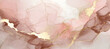 © hanifa - Abstract dusty blush liquid watercolor background with golden cracks. Pastel pink marble. Generative AI.