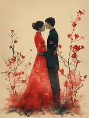 Poster - couple kissing