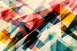 Colorful abstract geometric pattern with overlapping shapes and transparent layers, modern digital art illustration