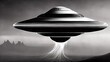 © Igor - A 4K wallpaper depicting a UFO alien ship in shades of gray.