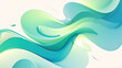 Abstract light green background with soft white and blue hues, curved lines and waves