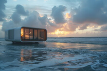 Imagine A Modular Beach House That Can Adapt To Different Weather Conditions And Changing Tides