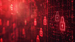 red cyber security background