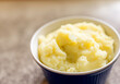 Close up of bowl of mashed potatoes