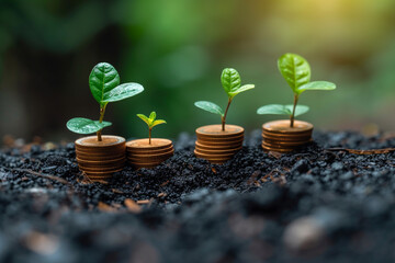 Poster - coins on a tree