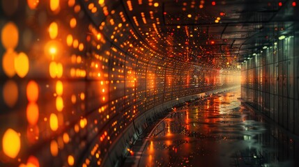 Binary code wall
