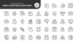 Set of line icons in linear style. Series - Easter and holy religious Christian holiday.. Outline icon collection. Conceptual pictogram and infographic.	