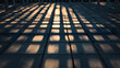 Soft evening light casting gentle shadows on a grid of intersecting lines, creating a serene and contemplative atmosphere